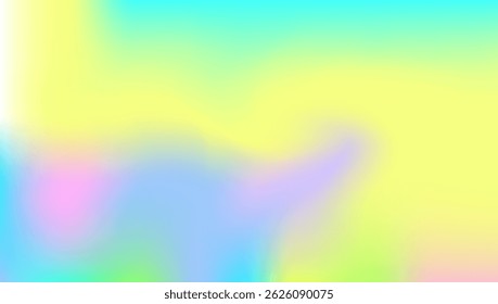 Resumo do histórico. Gradiente Pearlescent. Textura Suave Psicodélica. Papel Metálico. Cartão Pop. Tela de Fundo Multicolor Retroativa. Gradiente Iridescente. Vetor de néon. Fundo abstrato verde