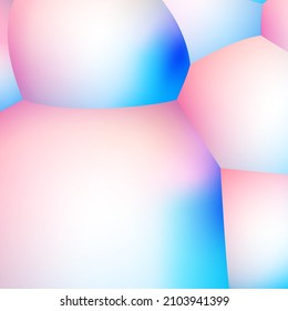 Abstract background with pearlescent soft bubbles balls
