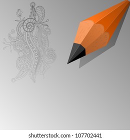 Abstract background with a pencil. eps10