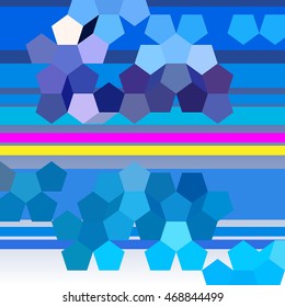 abstract background with pentagon. Different colors