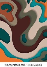 Abstract background in the peper cut style