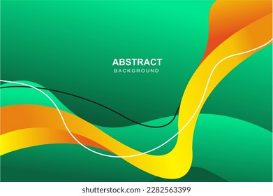  abstract background perfect for Wallpaper on your PC or copyspace, with yellow and green lines