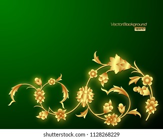 Abstract background with persian floral elements