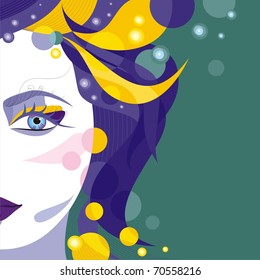 Abstract background the person of the woman