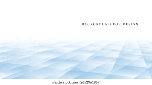 Abstract background with perspective. Digital smooth surface with blue geometric polygon shapes. Modern vector template for technology and business design