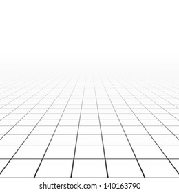 Abstract background with a perspective grid. Vector illustration