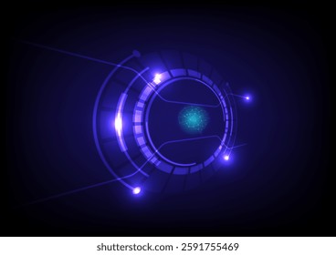 Abstract background with perspective polygon brain, stock vector