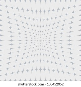 Abstract background with perspective star pattern in white and grey colors