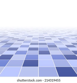 Abstract background. Perspective tiled floor. Vector illustration