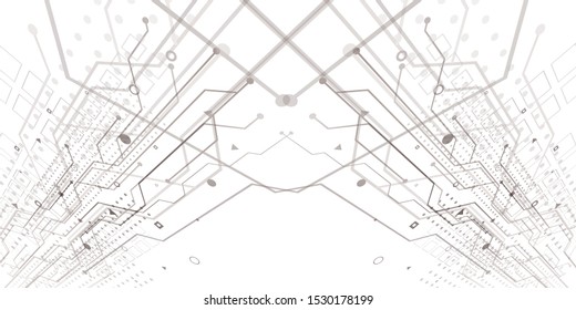 Abstract background with perspective with white backgound