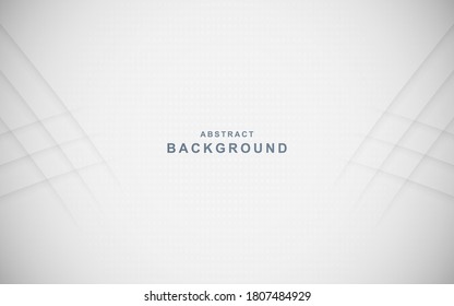 Abstract background with perspective. White geometric shapes.
