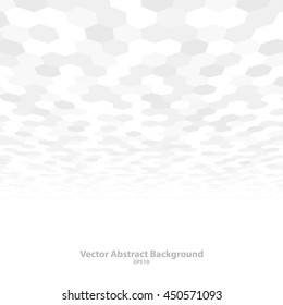 Abstract background with perspective. White and gray mosaic texture. Vector illustration - eps10.
