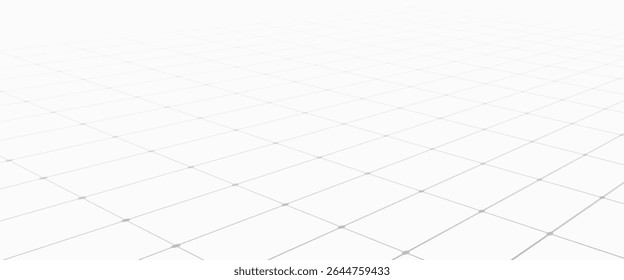 Abstract background with a perspective, white grid template. Vector illustration eps10