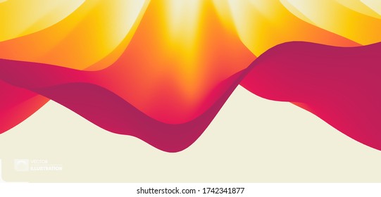 Fondo abstracto con pétalos.  Ilustración vectorial floral con efecto dinámico. 