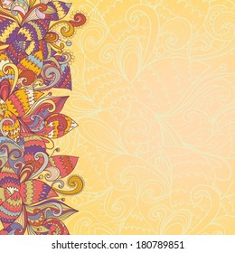 abstract background of petals and waves. Plant and wave elements. Use as a backdrop, greeting card. You can put text on top