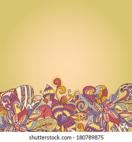 abstract background of petals and waves. Plant and wave elements. Use as a backdrop, greeting card. You can put text on top