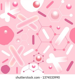 Abstract background for the pharmaceutical industry. Seamless pattern. 