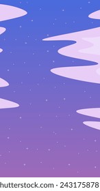 Abstract Background Phone Wallpaper Instagram Stories Fantasy Cute Kawaii  Stars Night Sky Purple Pink Vector Design