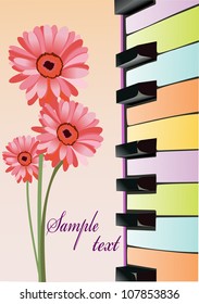 abstract background with piano