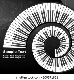 Fondo abstracto con teclas de piano. Ilustración vectorial EPS10. Contiene máscara de opacidad.