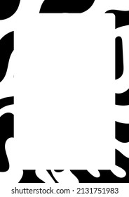 abstract background picture frame art pattern black and white, vector illustration