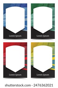 Abstract background picture frame sport card badge template 