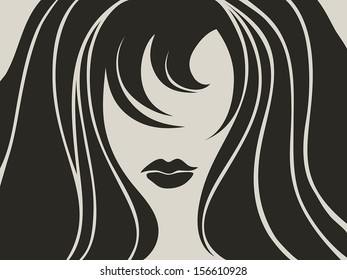 abstract background with a picture of a girl - teen