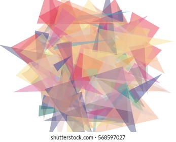 abstract background of pieces of ice, colored triangles