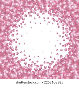 Fondo abstracto con globos rosados. Fondo festivo. Fotografía.