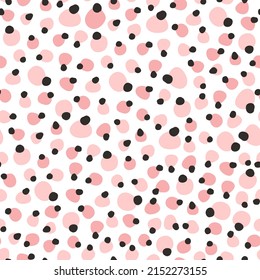 Abstract background with pink and black shapes on a white background. Perfect for wallpaper greeting card wrapping fabric. Vector cute background.