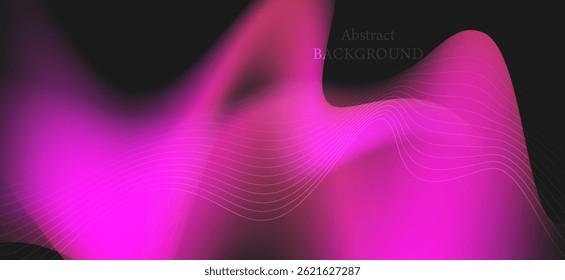 Um fundo abstrato em tons de rosa e preto, apresentando um fluxo de linhas e curvas que parecem fluir e dar uma sensação de movimento.