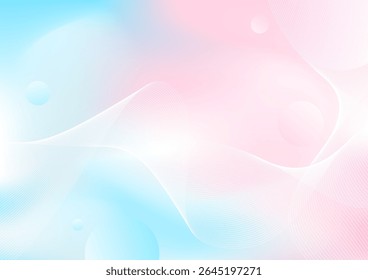 abstrakter Hintergrund rosa und blaue Farben mit fließender Linie