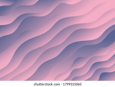 Abstract background pink and blue gradient wave dynamic effect. Modern pattern. Vector illustration for design. 
