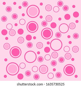 Abstract background with pink circles. Vector illustration.