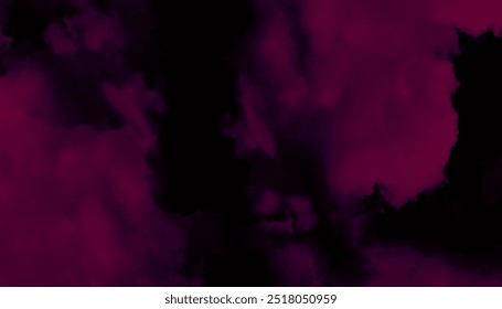 Fundo abstrato com cor rosa e preto. Resumo horror neon nuvem de fumaça rosa, textura grunge, fundo preto escuro,	