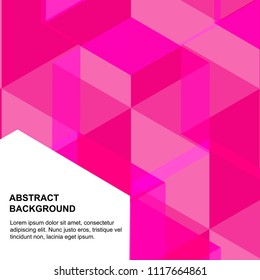 abstract background pink color,EPS10 Design Graphic Concept box square blend with color Different level