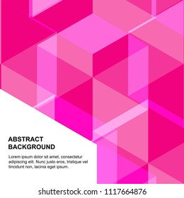 abstract background pink color,EPS10 Design Graphic Concept box square blend with color Different level