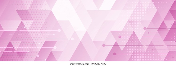 Fondo abstracto en colores rosados consistentes en formas geométricas, líneas y puntos