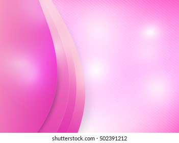 Abstract background pink curve and layed element vector illustration