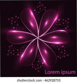 Abstract background with pink flower