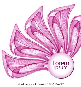 Abstract background with abstract pink flower
