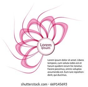 Abstract background with pink flower