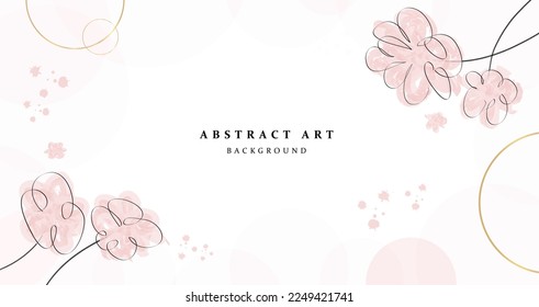 Abstract background with pink flowers