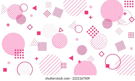 abstract background with pink geometric patterns.