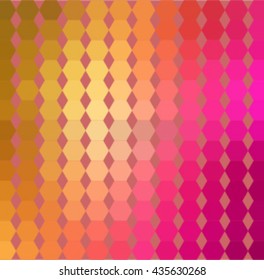 Abstract background with pink and Golden polygons. Unusual color form for your design.