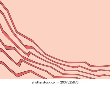 Abstract background with pink gradient polygonal lines pattern and some copy space area