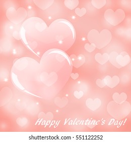 Abstract background with pink heart
