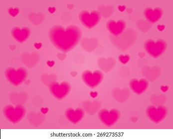 Abstract Background with pink hearts