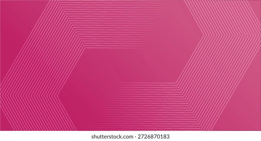 Abstractas fondo rosa. Patrón de líneas de semitono hexagonal. Ilustración vectorial 