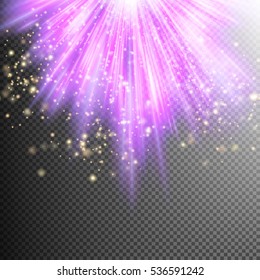 Abstract background with pink magic light rays. EPS 10 vector file included
